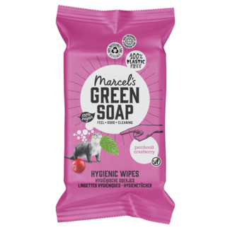 Marcel's Green Soap Chusteczki czyszczące paczula i żurawina 60 sztuk