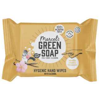 Marcel's Green Soap Chusteczki do rąk wanilia i kwiat wiśni bio 15 sztuk