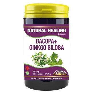 NHP Bacopa z ginkgo biloba czysta 60 kapsułek wegetariańskich