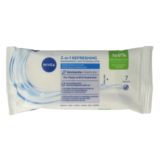 Nivea 3-in-1 Refreshing wipes mini 7 Pieces