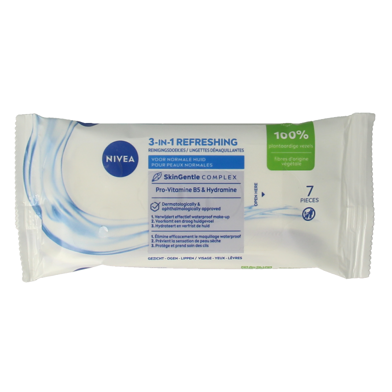 Nivea Toallitas refrescantes 3 en 1 mini 7 unidades