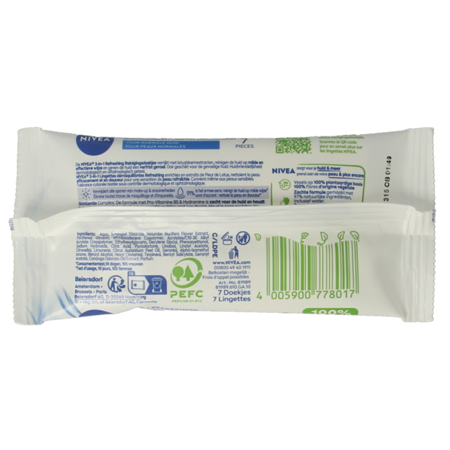 3-in-1 Refreshing wipes mini 7 Pieces