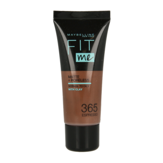 Maybelline Base de maquillaje Fit Me Matte & Poreless 365 Espresso 1 unidad
