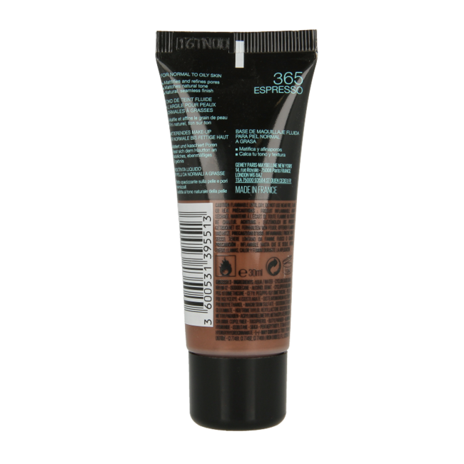Fit Me matte & poreless foundation 365 espresso 1 unidad