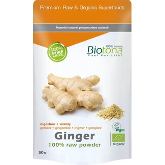 Biotona Ginger raw powder organic 200 Gram