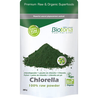Biotona Chlorella raw powder organic 200 Gram