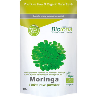 Biotona Moringa in polvere cruda bio 200 Grammi