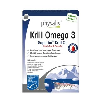 Physalis Krill omega 3 60 Capsules