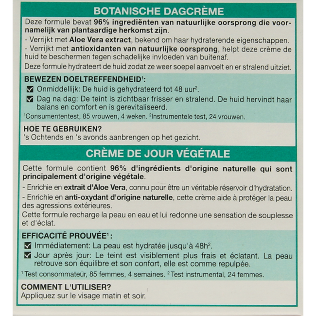 Crème de jour botanique SkinActive à l'aloe vera 50 millilitres