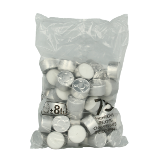 Bolsius Lumini Bianchi Neutri Bolsius 8 Ore (Confezione da 75 Pezzi)