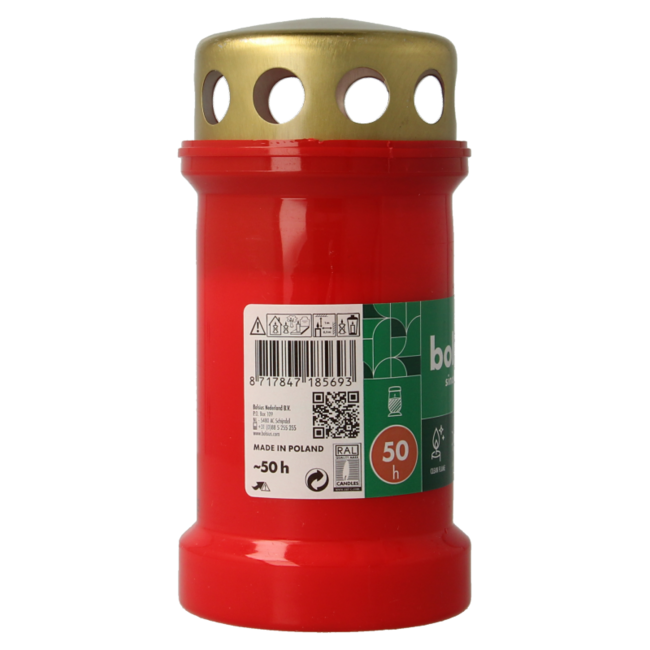 Memorial light no. 3 red with lid 1 piece