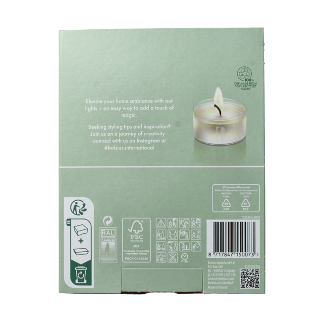 Crystal Lights caja de 6 horas 24 unidades
