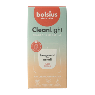 Bolsius Recharge Clean Light bergamote & néroli 2 pièces