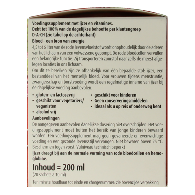 Iron vital liquid iron 20x10ml 20 Pieces