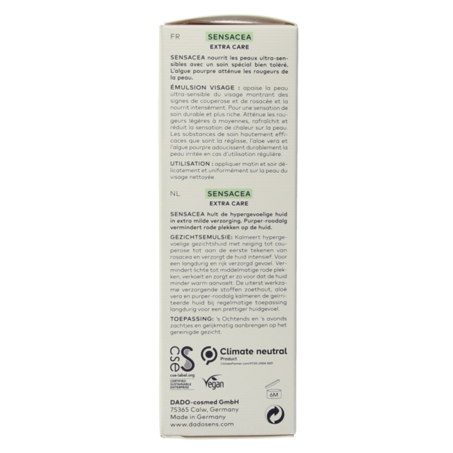 Emulsione Viso Bio Sensacea Trattamento Extra 50 Millilitri