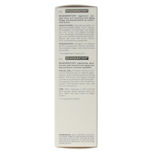 Regeneration E gel facial bio 15 mililitros