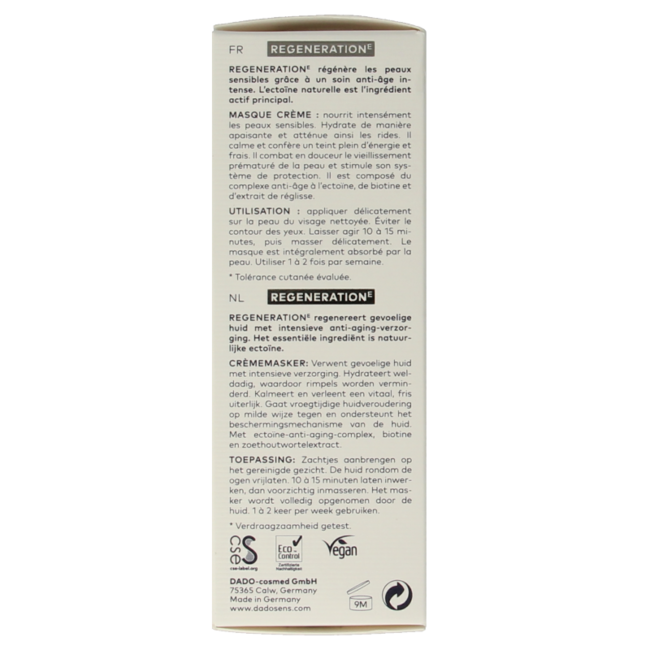 Mascarilla en crema Regeneration E bio 50 mililitros