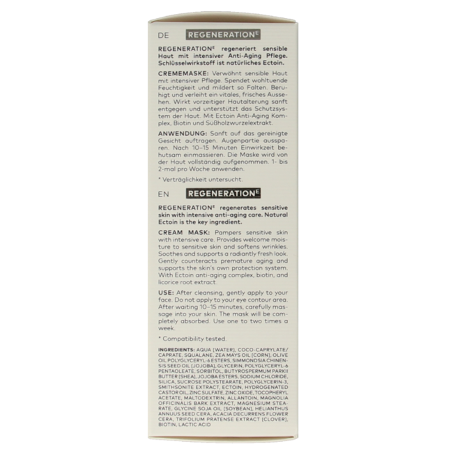 Mascarilla en crema Regeneration E bio 50 ml