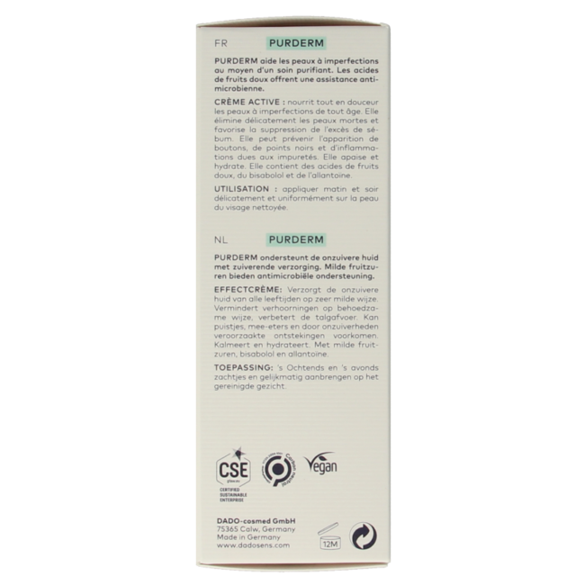 Purderm normalizing cream bio 50 Milliliter