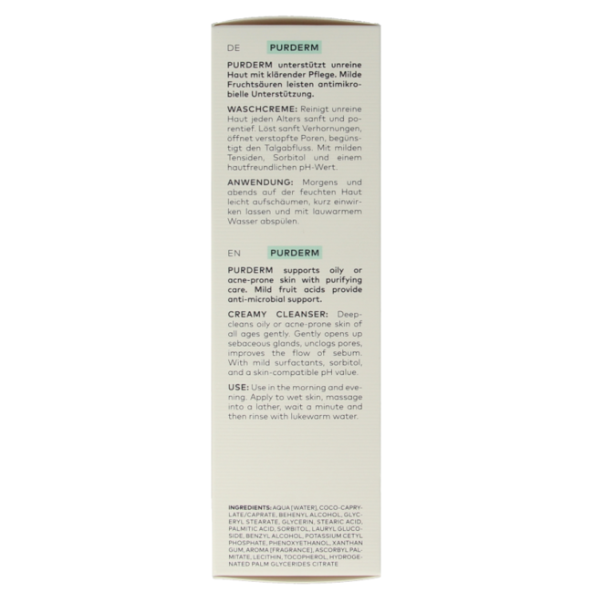 Purderm cremige Reinigung Bio 100 Milliliter