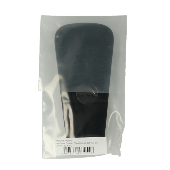 Alicate de uñas de 10 cm con funda de cuero marrón de lujo, 1 unidad