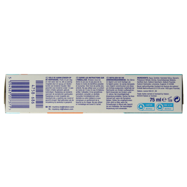 Proglasur Fresh & Clean toothpaste 75 Millilitres