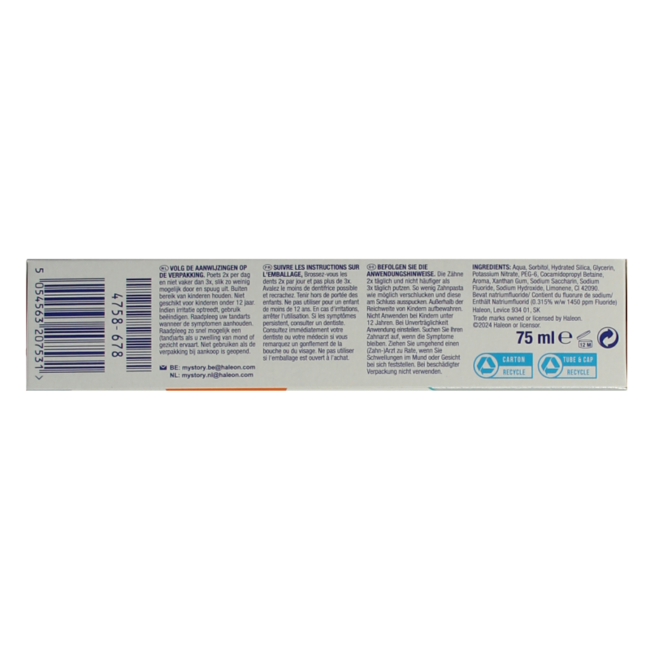 Proglasur gentle white toothpaste 75 Millilitres