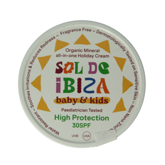 Sol De Ibiza Crème protectrice bébé et enfant SPF30 bio 100 g