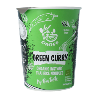 Onoff Sopa de fideos instantánea curry verde bio 75 gramos