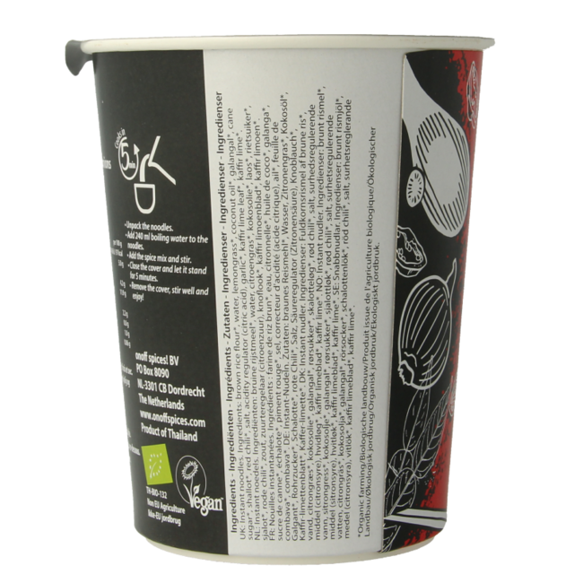 Organic tom yum instant noodle soup 75g