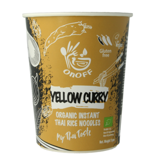 Onoff Instant noodle soup yellow curry organic 75 Gram