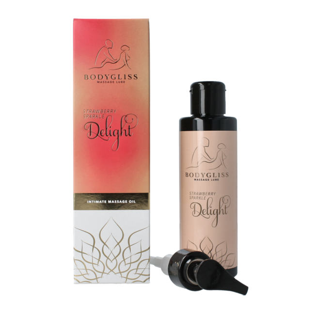 Silky soft massage oil champagne strawberry 150 Millilitres