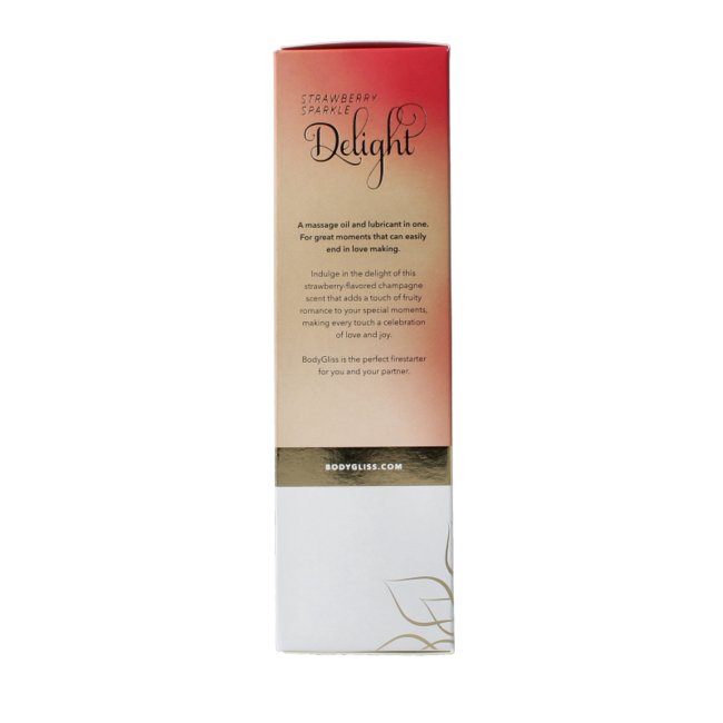Silky soft massage oil champagne strawberry 150 Millilitres