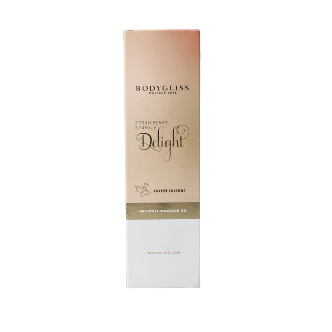 Silky soft massage oil champagne strawberry 150 Millilitres