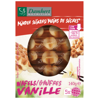 Damhert Vanilla waffle reduced sugar 140 Gram