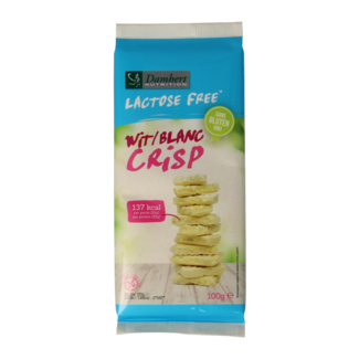 Damhert White chocolate bar crisp gluten- and lactose-free 100 Gram