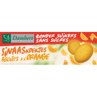 Damhert Ciasteczka pomarańczowe bez cukru 160 Gramów