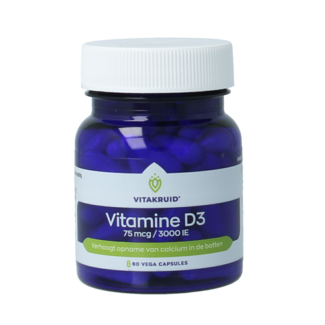 Vitakruid Vitamina D3 75 mcg / 3000 UI 60 cápsulas vegetales