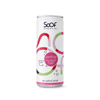 Soof Drinks Bevanda Frizzante Rosa Cardamomo Pera e Mela 250 Millilitri