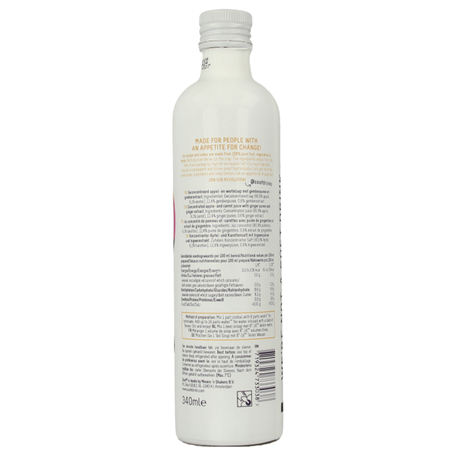 Sirup Karotte Ingwer & Apfel 340 Milliliter