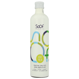 Soof Drinks Siroop zwarte thee limoen & munt 340 Milliliter