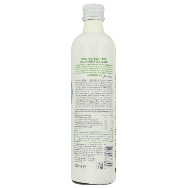 Sirop de thé noir citron vert & menthe 340 ml