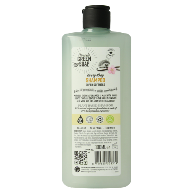 Shampooing quotidien vanille & fleur de cerisier 300 millilitres