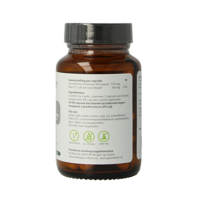 Lactoferrin pure 150mg + ester C 60 Vegetarian capsules