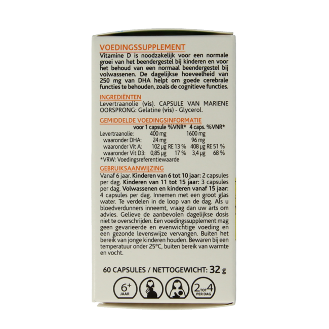 Aceite de Hígado de Bacalao 60 Cápsulas