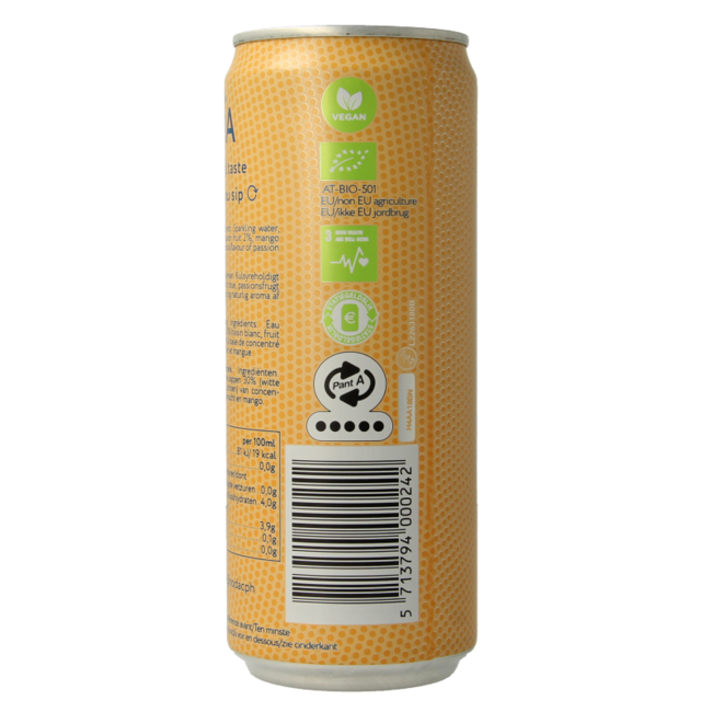 Mango passion fruit organic 330 Millilitres