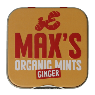 Max mints Ginger blikje vierkant bio 35 Gram