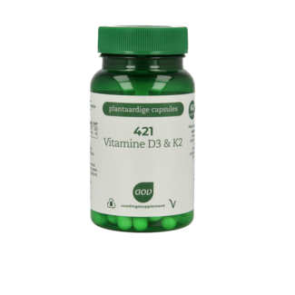 AOV 421 Vitamina D3 y K2 60 Cápsulas vegetarianas