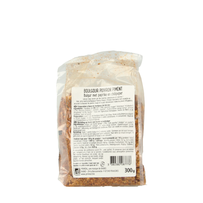 Bulgur con pimiento y guindilla bio 300 g