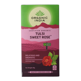 Organic India Tè Biologico Tulsi Rosa Dolce 25 Pezzi